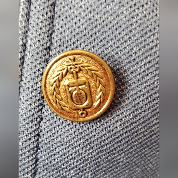 Vintage Graff Skirtsuit Blue 2 Piece Blazer Jacket & Midi Skirt Set Size 4 - Picture 9 of 9